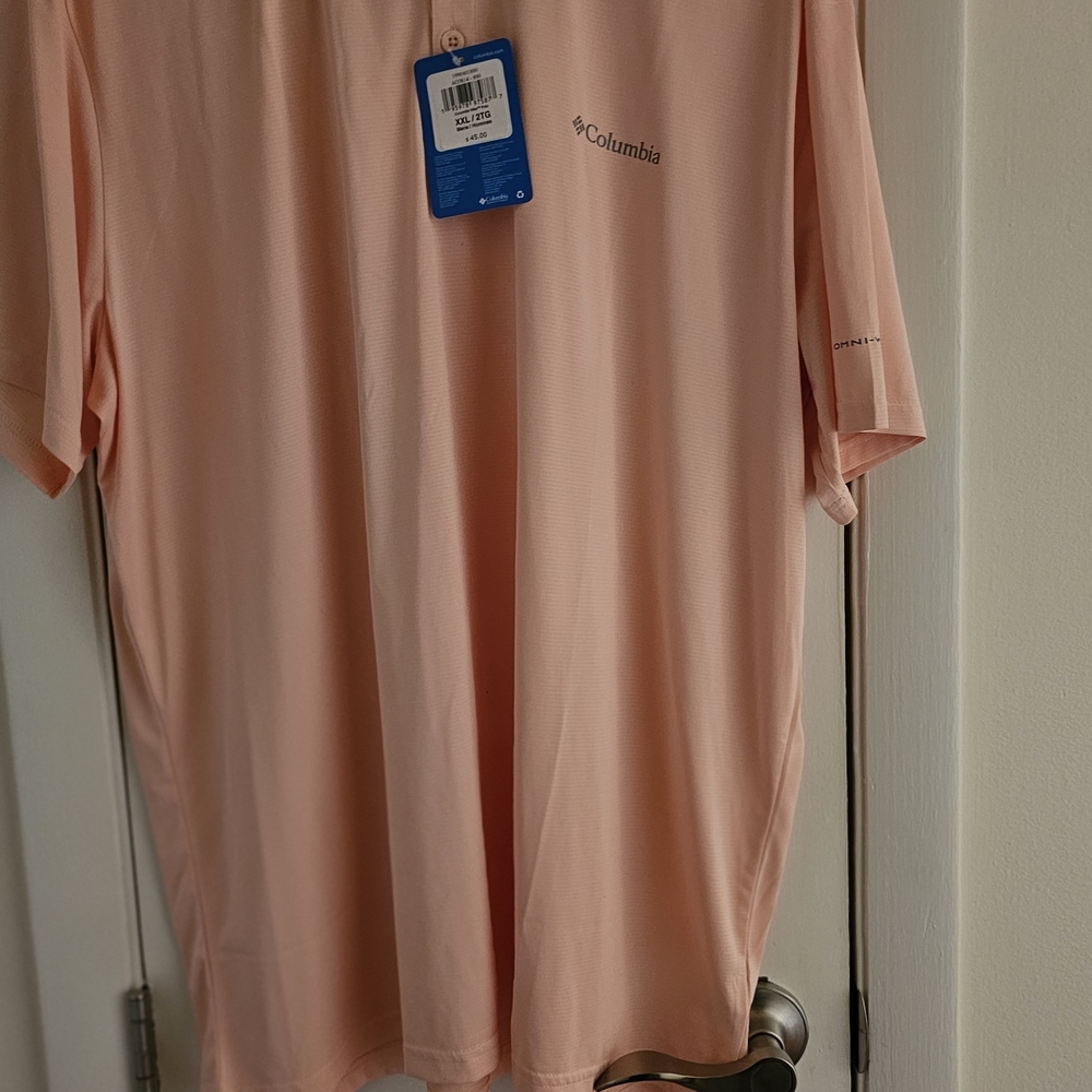 Columbia Men's Soft Pink Polo Shirt